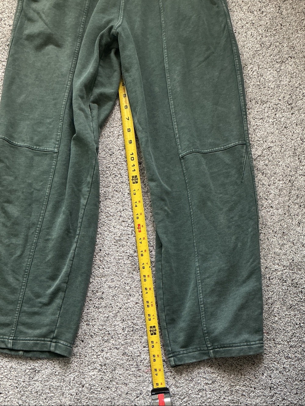 New Rae Mode Brailyn Wide Leg Barrel Sweatpants ~ Mineral Wash Green - Picture 9 of 12
